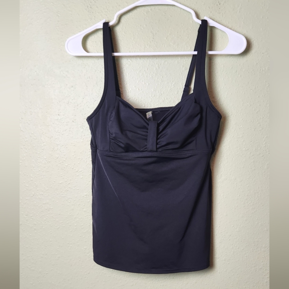 Lands End Black Swim Top Size 4